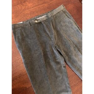 Peter Millar Pants Mens 38x34 Green Nanoluxe Corduroy Chino Straight Leg NWT